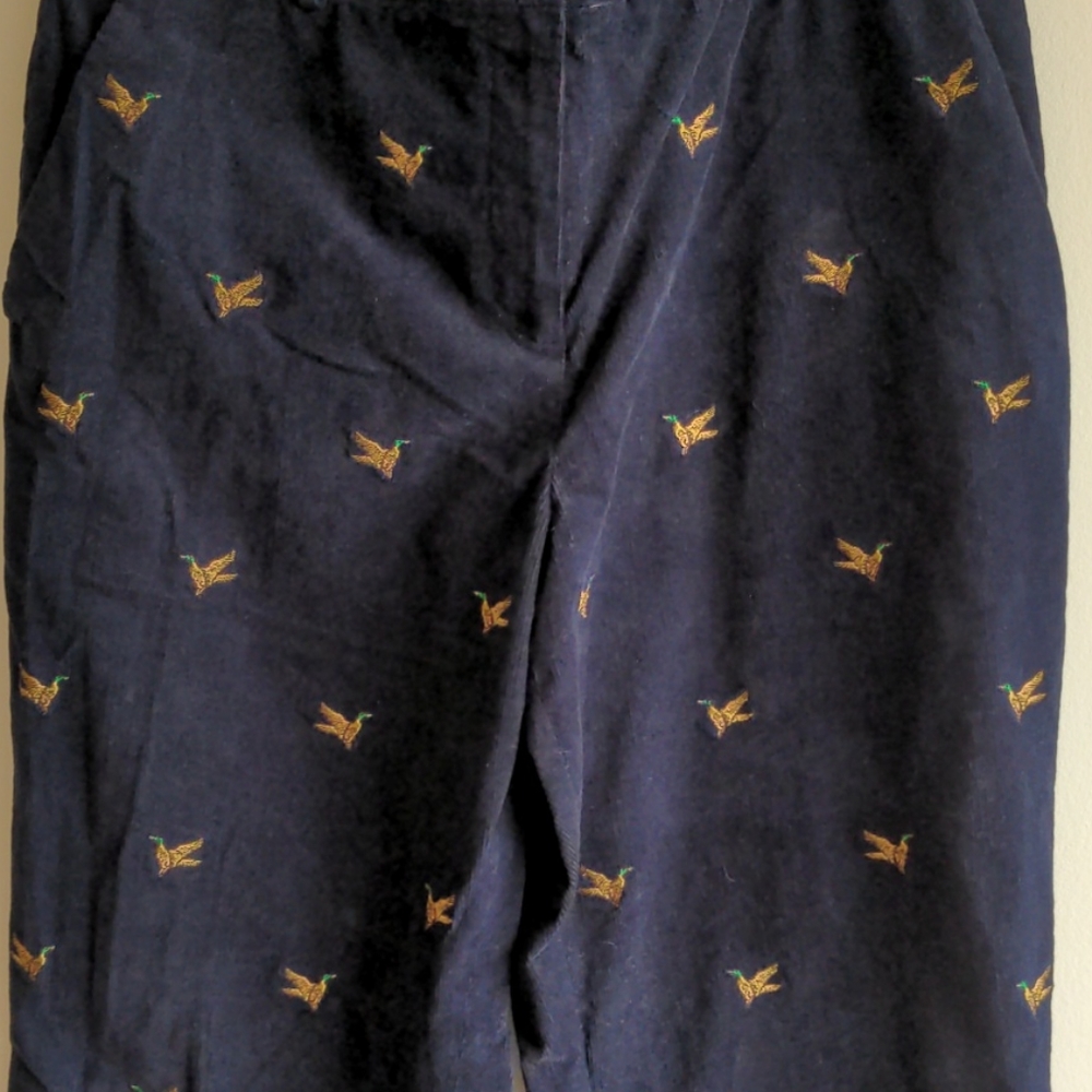 Brooks Brothers Embroidered corduroy pants.